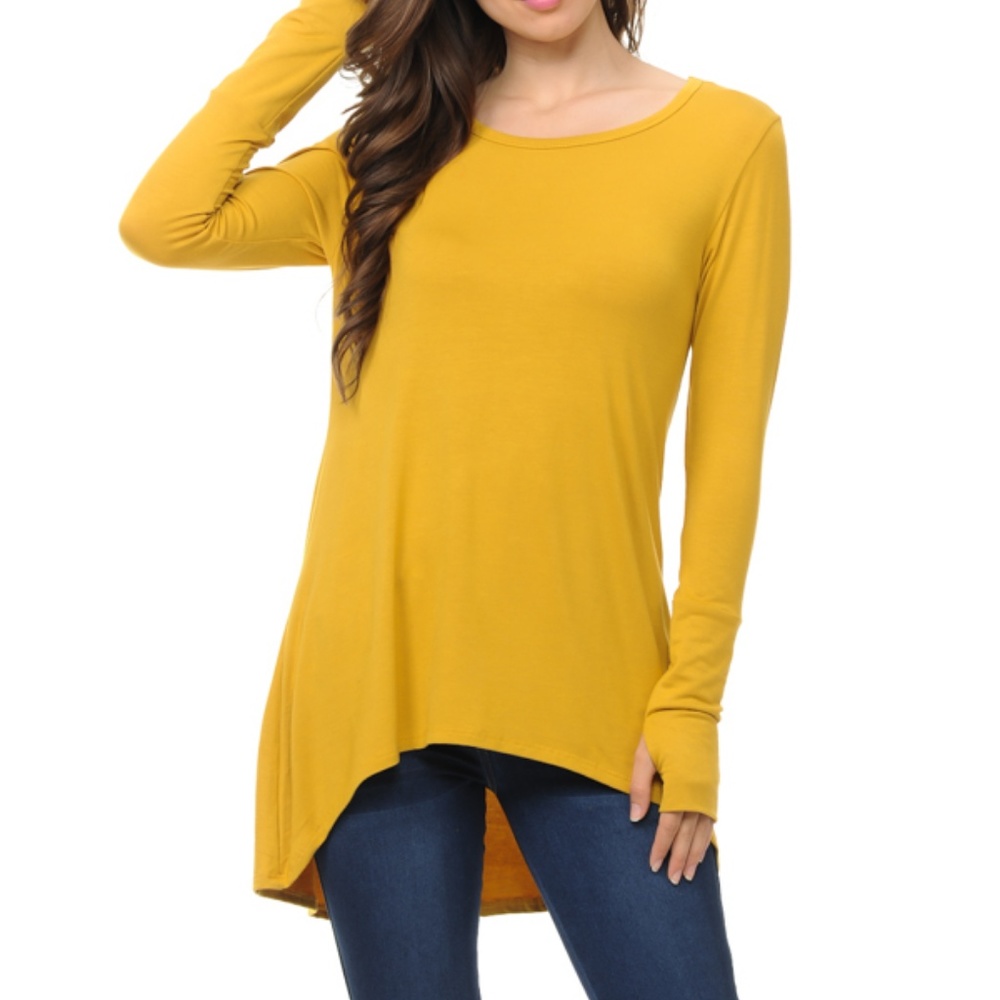 Hi-Low Top with Thumb Hole